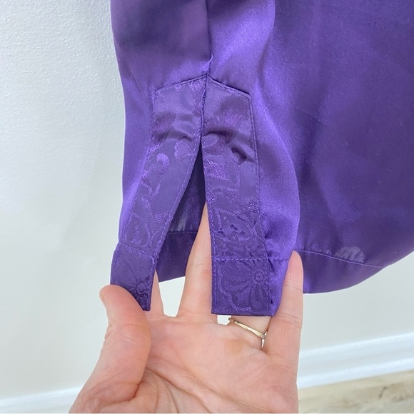Vintage Victoria’s Secret silky purple pajama set Sz Medium - Picture 4 of 11